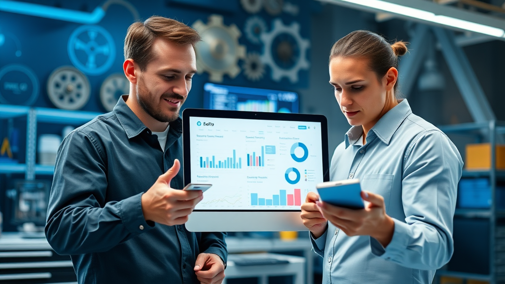 optimized auto repair shop website on desktop and mobile, Google Business Profile analytics