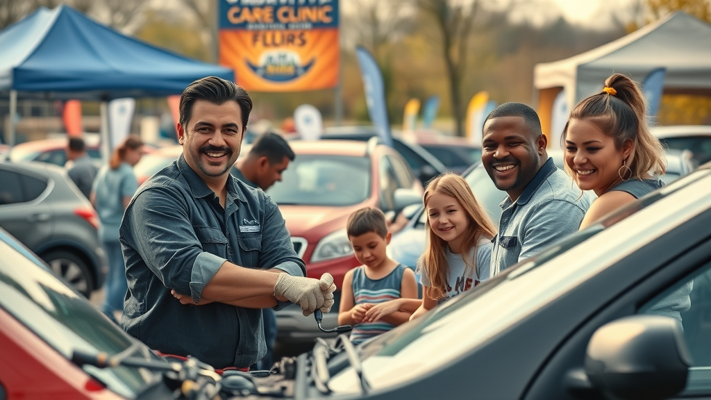 auto repair shop community car care clinic event marketing