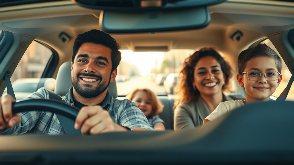 Family driving safely thanks to brake repair experts